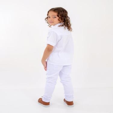 Imagem de Calça Branca Infantil c/ Elastano - Top Atacado, Branco, 6 Anos