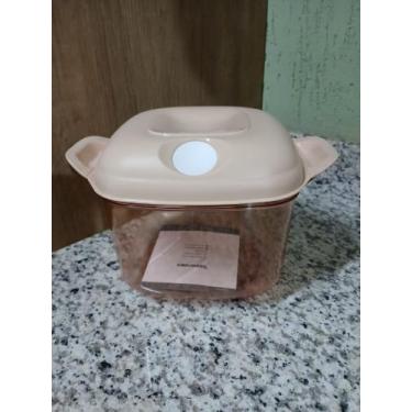 Imagem de Cristal Pop Quadrada 1,9l Rosa Chá Tupperware