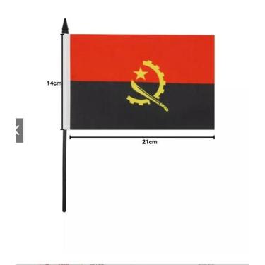 Imagem de Bandeira de Mesa Angola 14x21 cm com Pedestal Decorativo - no-brand