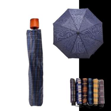 Imagem de Guarda Chuva Sombrinha Xadrez Cabe na Bolsa Proteção Solar 907 - IRON,