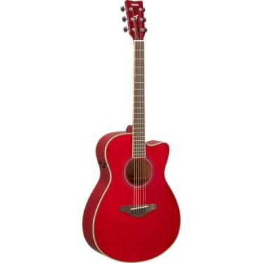 Imagem de Violão TransAcoustic Yamaha FSC-TA RR Vermelho Aço