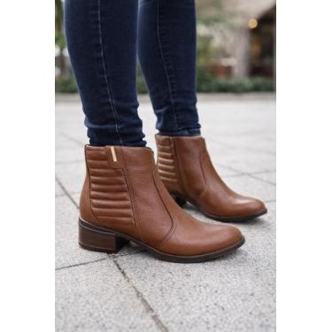Imagem de Bota Pegada Feminina Couro Pinhao, Pinhão, 36