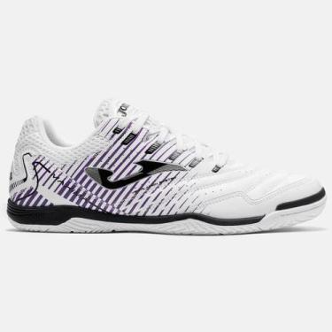 Imagem de Chuteira Futsal Joma Maxima Unissex Branco -, Branco roxo, 40