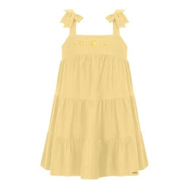 Imagem de Vestido Infantil Menina Malha Amsterdan Alakazoo Ref. A5311 Cor:Amarel