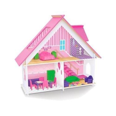 Imagem de Casinha de Bonecas Sweet Home com Móveis Junges - Sweet Home c/ Móveis