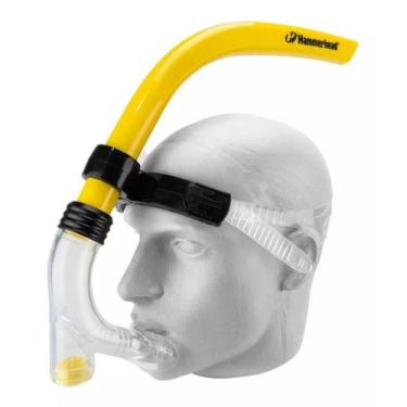 Imagem de Snorkel Respirador Frontal Longo Para Natação Hammerhead, Amarelo, Úni