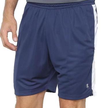 Imagem de Bermuda Dry Fit Lupo Masculina Running Poliéster Conforto, Marinho, EG