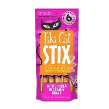 Imagem de Petisco Tiki Cat Stix Frango Com Molho Cremoso 6 Saches de 14,1gr