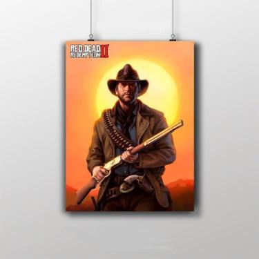 Imagem de Placa Decorativa Red Dead Quadro Gamer Redemption - Artesanal