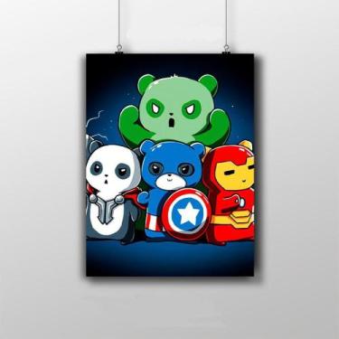 Imagem de Placa Decorativa Panda Vingadores - Nerdecs