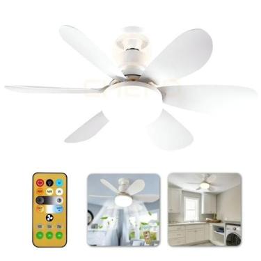 Imagem de Ventilador Lâmpada 6 Pás Super Led De Teto Silencioso Bivolt 110v/220v