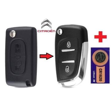 Imagem de Carcaça Chave Canivete C3/C3 Picasso/Aircross - UPGRADE - CE0523 + Pil