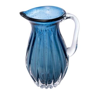 Imagem de Jarra de Vidro Murano Canelado Italy Azul 1,4 Litros Wolff