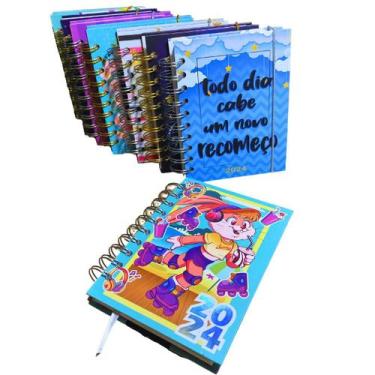 Imagem de Agenda anual diária 2024 estampada para organizar rotina - 99 Toys