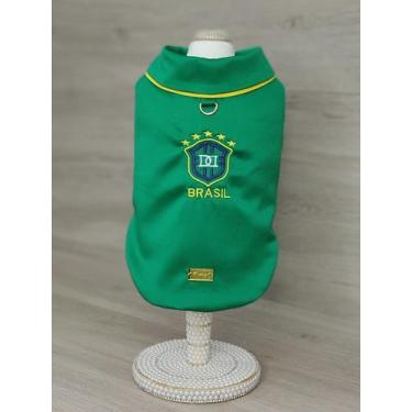 Imagem de Camisa Brasil Verde para cachorro e gato Tamanho:PP - Dudog Vest, PP