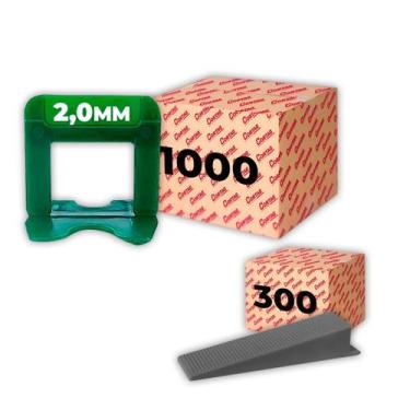 Imagem de Kit Espaçador Nivelador Eco 500 ou 1000 Pçs Cunha de Nivelamento Eco 1