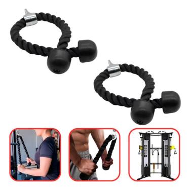 Imagem de Kit 2 Cordas Puxador Crossover Triceps Para Academia Musculação Treino