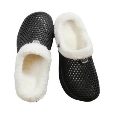 Imagem de Pantufas Quentes De Inverno Com Forro De Pelúcia Para Casal, Confortáv