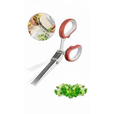 Imagem de Tesoura 5 Lâminas Cozinha Ervas Legumes - Congratulations Store