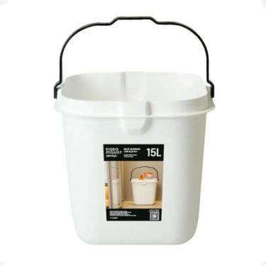 Imagem de Balde Quadrado Fly 15 Litros Para Serviço Branco Com Alça - Paramount