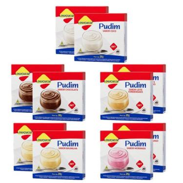 Imagem de Kit 10 Unid. Pudim Lowçucar Zero Açúcares Sabores Variados 25g