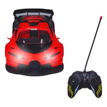 Imagem de Carro Esportivo Com Controle Remoto Brinquedo Infantil, Vermelho