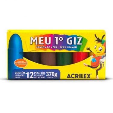 Imagem de Giz de cera Meu Primeiro Giz 12 cores 09512 - Acrilex