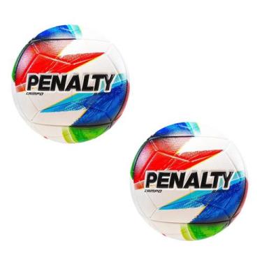 Imagem de Kit 02 Bola De Futebol Campo Penalty Bravo Mundo XXVI Cor:Branco+Verme