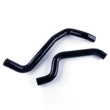 Imagem de LUXERAD Mangueira de radiador de silicone de desempenho de 3 camadas 4,5 mm para 91-99 Mitsubishi 3000GT 91-99 Dodge Stealth (preto)