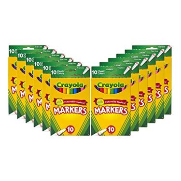 Imagem de Crayola Fine Line Markers Bulk, 12 Marker Packs with 10 Colors, Multi