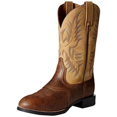 Imagem de Ariat Bota feminina Heritage Stockman Western, Marrom/bege, 8.5 Wide