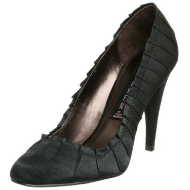 Imagem de STEVEN by Steve Madden Sapato feminino plissado, Preto, 5