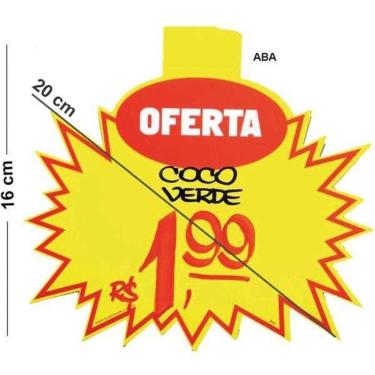 Imagem de Cartaz Marcação Splash Oferta Amarelo 16X20Cm 100 Un Radex