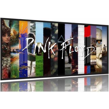 Imagem de Quadros Decorativos Musica Pink Floyd 130x60 Moldura Preta 2x2