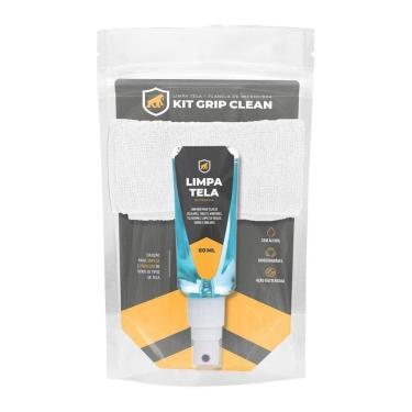 Imagem de Kit Limpa Telas Bactericida + Flanela - Grip Clean - Gshield