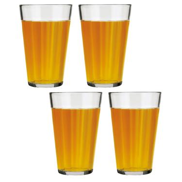 Imagem de Kit 4 Copo Americano Vidro Long Drink 450ml Cristal Nadir