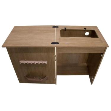 Imagem de Gabinete Avelã Bancada Movel Maq. Costura Reta Pretinha 15C.