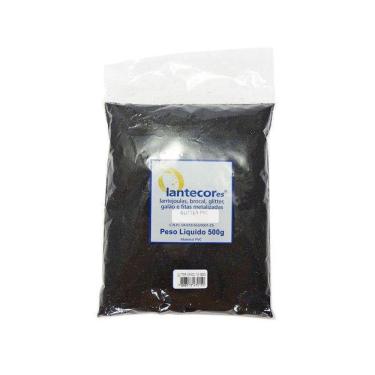 Imagem de Glitter Pvc Preto 500G Pó Brilho - Decoração