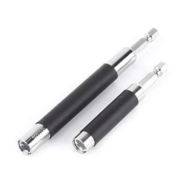 Imagem de 2 peças de suporte de brocas de extensão magnética, suporte de brocas hexagonal, haste extensível, adaptador para chave de fenda elétrica