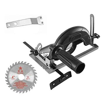 Imagem de Tingpai Ângulo de 0-45° Ajustável 0-40mm Ajuste de profundidade de corte Suporte de Rebarbado Retrofit Máquina de corte nhu Base pa rebarbado 100-125MM