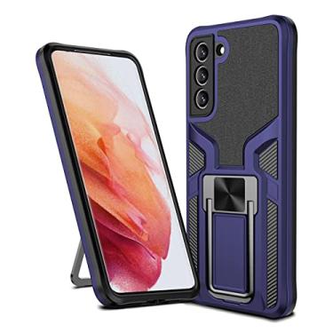 Imagem de Capa de suporte de anel de proteção forte para Samsung Galaxy S21 FE 5G S22 Ultra S21 Plus S20 capa de suporte anti-detonação, azul, para galáxia S20 Ultra