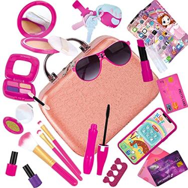 30 pçs maquiagem infantil para menina real lavável lavável conjunto  maquiagem para crianças brinquedo, conjunto maquiagem para meninas real  maquiagem conjunto beleza para 3-12 anos : : Beleza