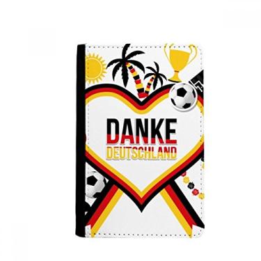 Imagem de Porta-passaporte padrão cultura bandeira de futebol da Alemanha Notecase Burse carteira capa porta-cartão, Multicolor
