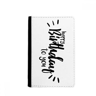 Imagem de Feliz aniversário para você estilo citação porta-passaporte Notecase Burse carteira capa porta-cartão, Multicolor