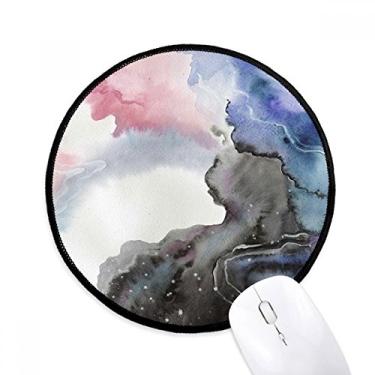 Imagem de DIYthinker Tinta aquarela sombreamento abstrato mouse pad desktop escritório tapete redondo para computador