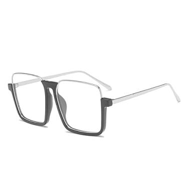 Imagem de Óculos de sol quadrados de luxo femininos masculinos moda grandes siameses óculos de sol femininos de armação grande uma peça óculos de proteção UV400,7, tamanho único