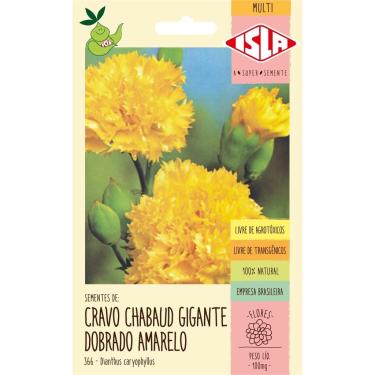 Imagem de Sementes Cravo Chabaud Gigante Dobrado Amarelo Isla