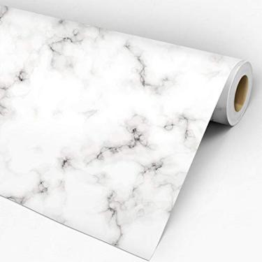 Imagem de Papel de Parede Adesivo Mármore Carrara Branco Sala Quarto Hall