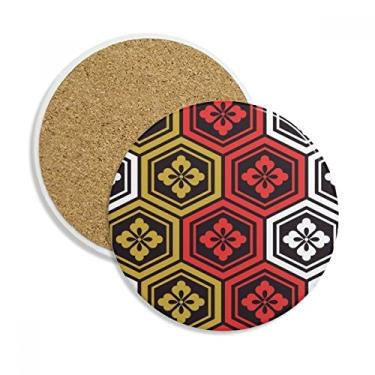 Imagem de Caneca de porta-copos abstrata da cultura tradicional japonesa, pedra absorvente de proteção de mesa