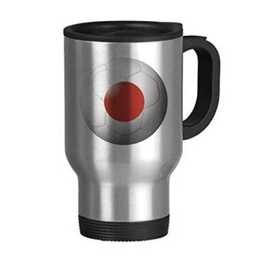 Imagem de Caneca de viagem de futebol americano da bandeira nacional do Japão com tampa flip em aço inoxidável copo de carro copo térmico